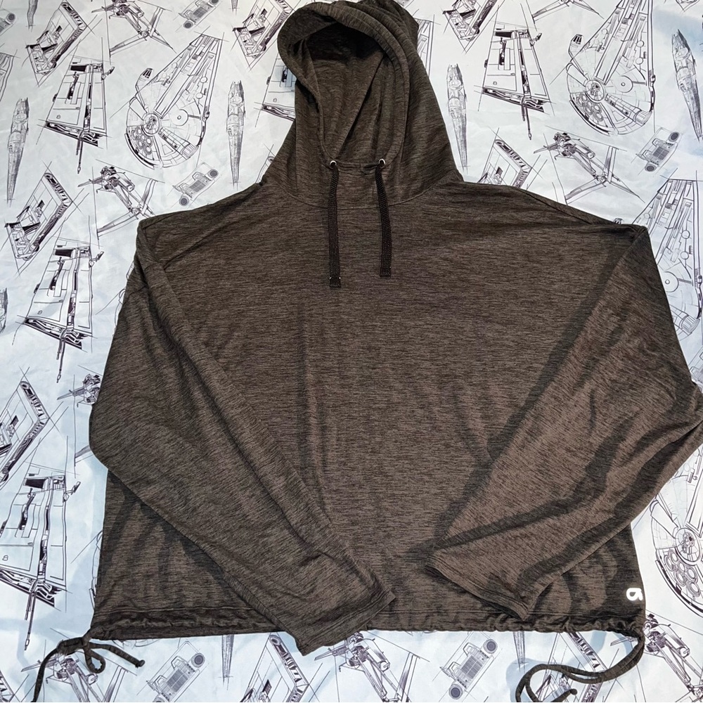 GAP Fit Brushed Tech Jersey XL Tall Charcoal Hoodie